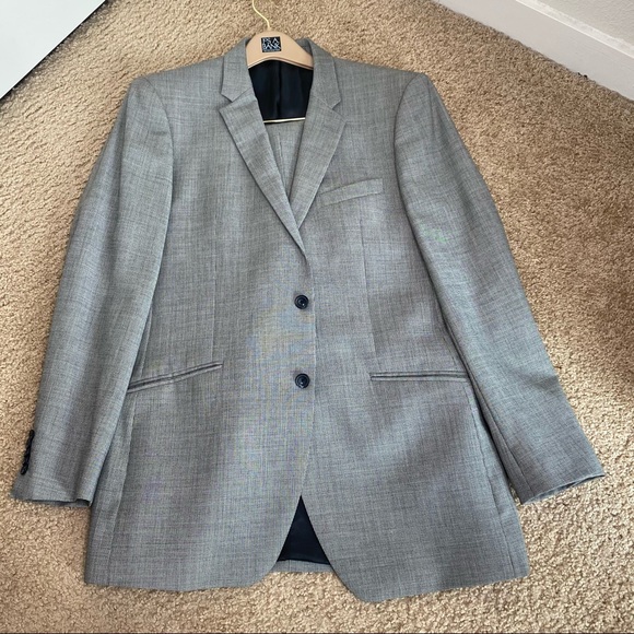 MENS T.M.LEWIN GREY 2PC SUIT SET SIZE 36 R /42 R BOTTOMS - Picture 1 of 14